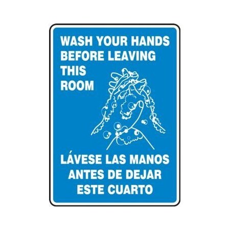 BILINGUAL Safety Sign WASH YOUR SBMRST571XT